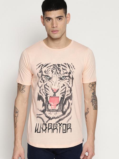 beige front print t-shirt - 15817558 - Very Small Image - 1