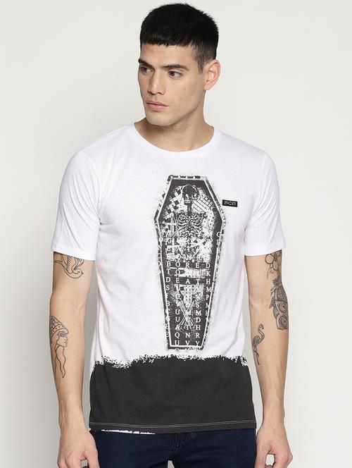 white front print t-shirt - 15817563 - Very Small Image - 1