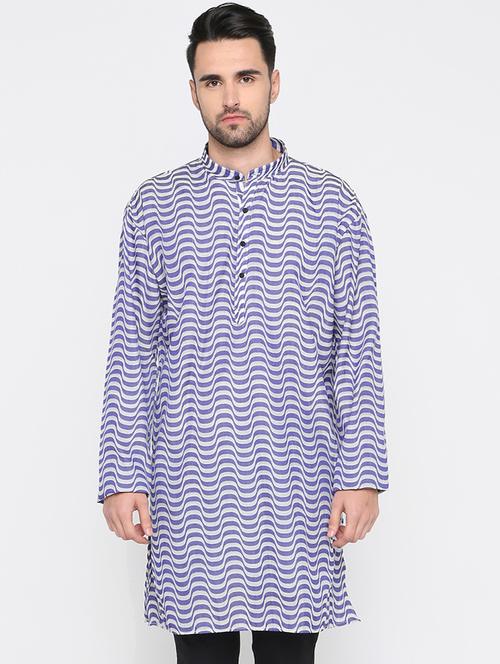 purple cotton long kurta - 15817718 - Very Small Image - 1