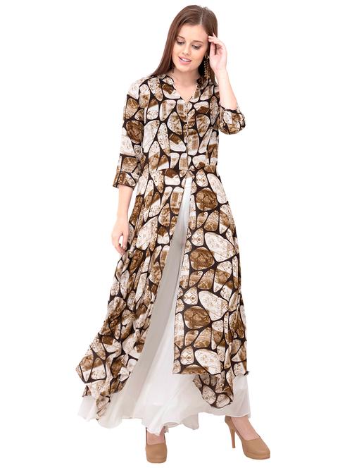 layered printed kurta - 15822156 - Very Small Image - 1