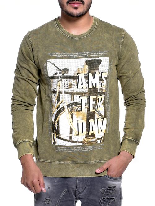 green viscose sweatshirt - 15823474 - Very Small Image - 1