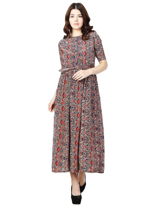 pleat detail belted maxi dress - 15823685 - Very Small Image - 1