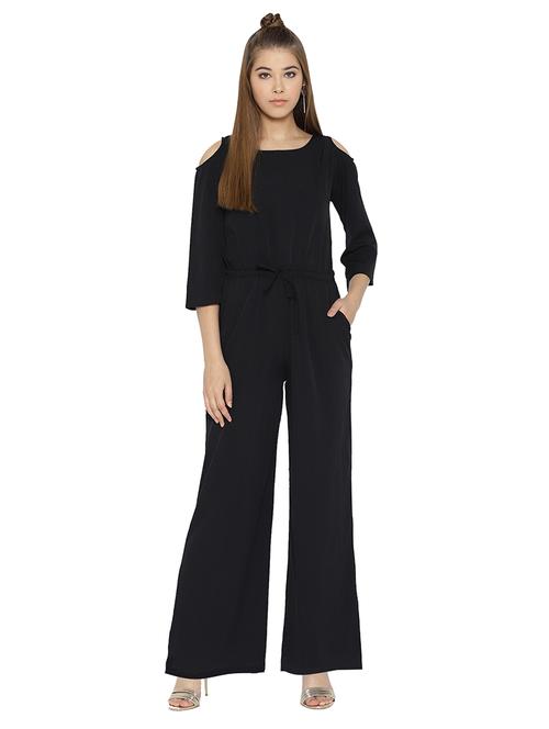 cold shoulder drawstring jumpsuit - 15825148 - Very Small Image - 1