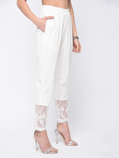 embroidered straight tapered pant - 15826005 - Very Small Image - 1