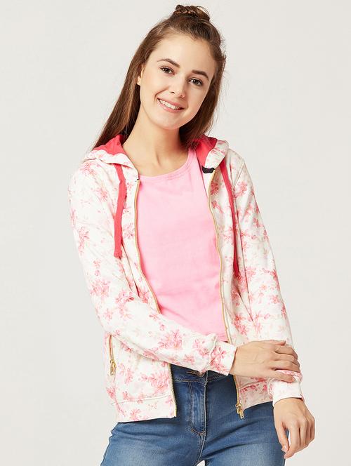 floral hooded zip up sweatshirt - 15826316 - Very Small Image - 1