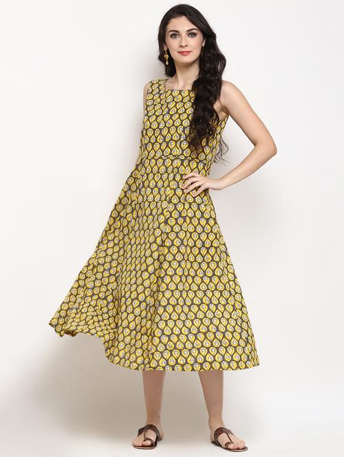 anarkali printed dress - 15826914 - Very Small Image - 1