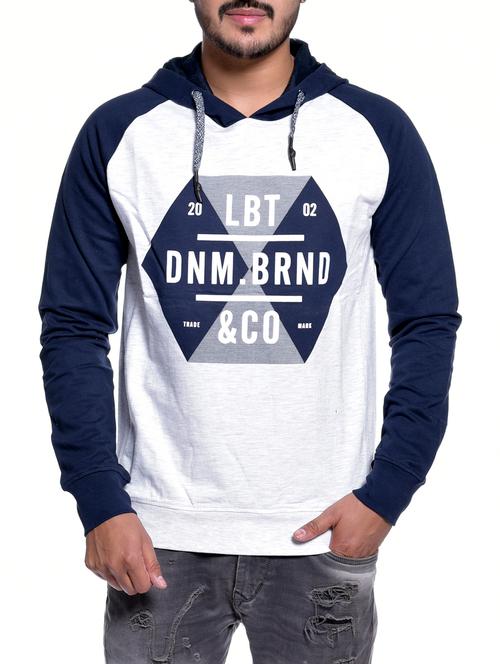 white viscose chest print sweatshirt - 15826923 - Very Small Image - 1