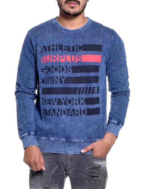 blue viscose sweatshirt - 15826925 - Very Small Image - 1