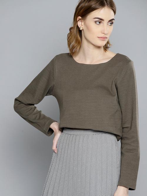 long sleeved solid sweatshirt - 15827362 - Very Small Image - 1