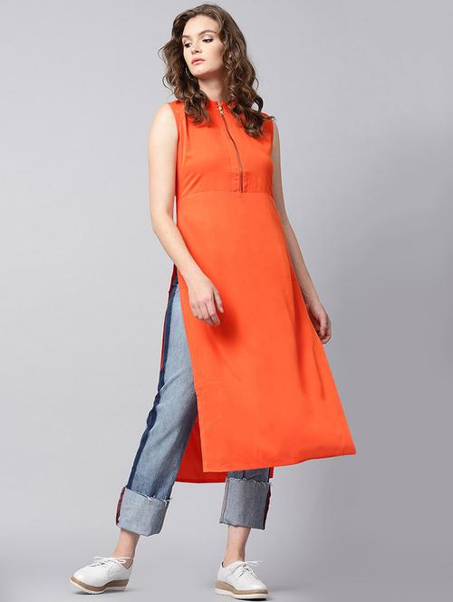 straight solid kurta - 15827563 - Very Small Image - 1