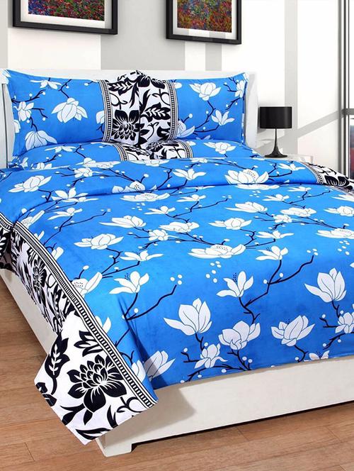 polycotton double bedsheet with 2 pillow covers - 15828950 - Very Small Image - 1