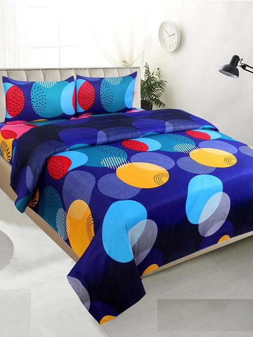 polycotton double bedsheet with 2 pillow covers - 15829005 - Very Small Image - 1