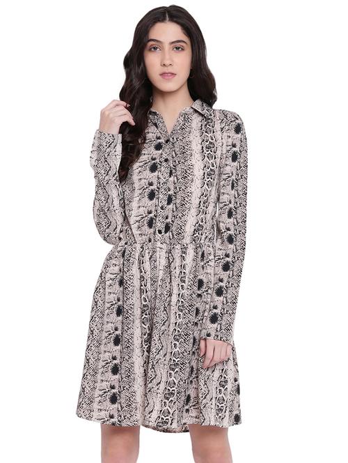 snake print a-line dress - 15831794 - Very Small Image - 1