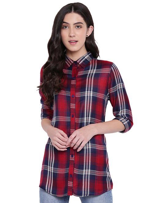 roll up sleeved checkered shirt - 15831801 - Very Small Image - 1