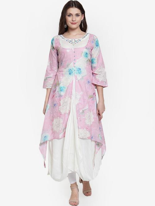 high low printed kurta - 15832343 - Very Small Image - 1