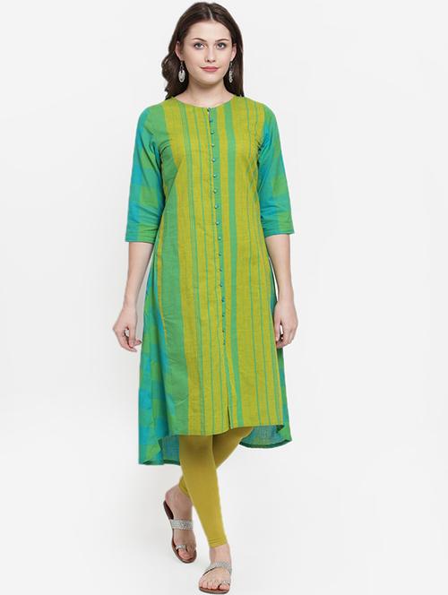 high low stripes kurta - 15832365 - Very Small Image - 1