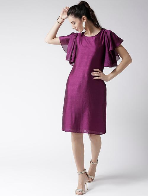 ruffle sleeved shift dress - 15835891 - Very Small Image - 1