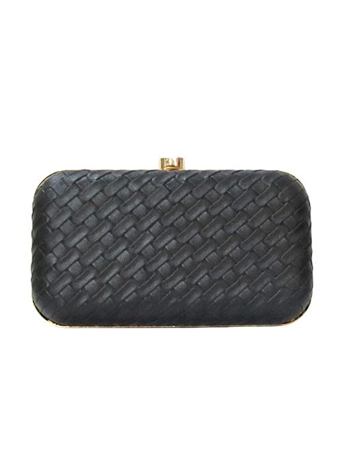 black leatherette (pu) box clutch - 15836289 - Very Small Image - 1