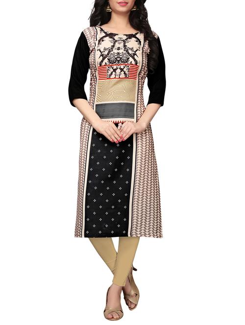 printed straight kurta - 15837405 - Very Small Image - 1