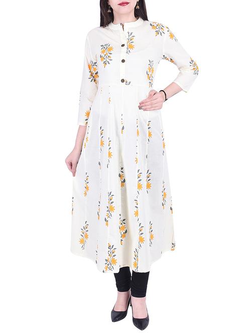 floral printed flared kurta - 15838540 - Very Small Image - 1