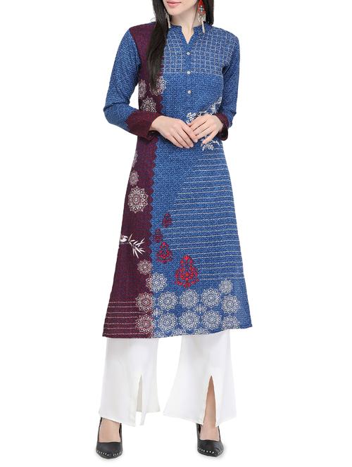 printed straight kurta - 15839367 - Very Small Image - 1