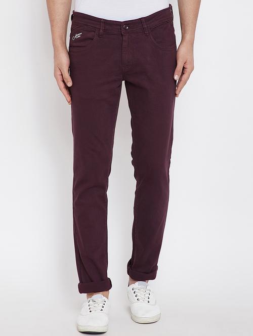 red denim plain jean - 15840820 - Very Small Image - 1