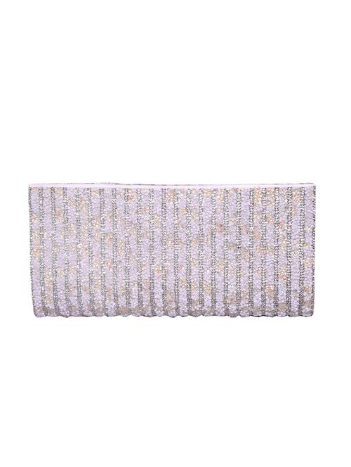 silver leatherette (pu) ethnic clutch - 15841653 - Very Small Image - 1