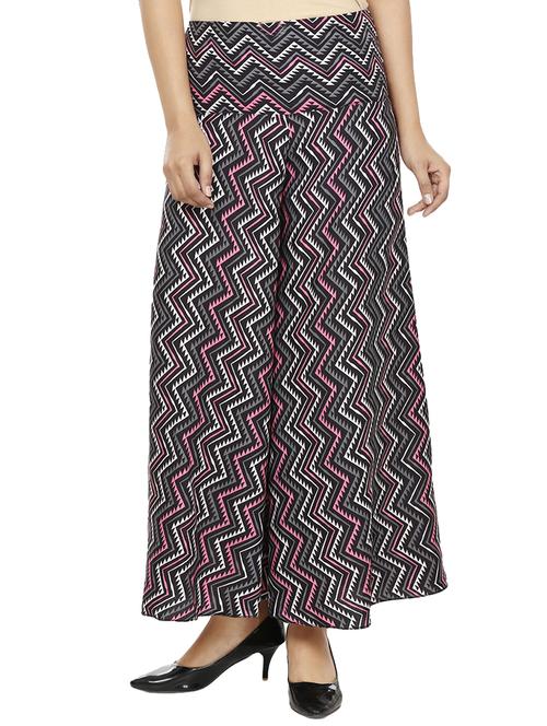 chevron flared palazzo - 15844882 - Very Small Image - 1