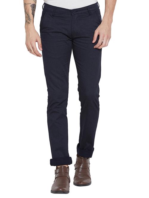 navy blue cotton chinos - 15845408 - Very Small Image - 1