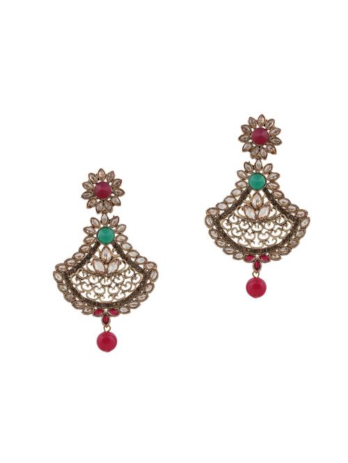 green brass drop earring - 15846660 - Very Small Image - 1