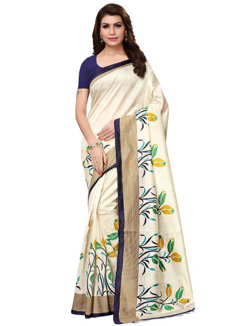 floral motif bhagalpuri printed saree with blouse - 15850903 - Very Small Image - 1