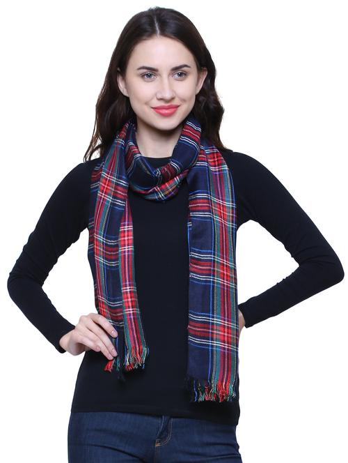 navy blue viscose scarf - 15851131 - Very Small Image - 1