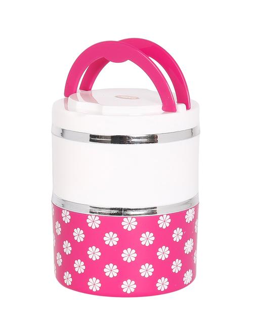 jayco plastic insulated venice designed layers lunch box (pink) - 15853071 - Very Small Image - 1
