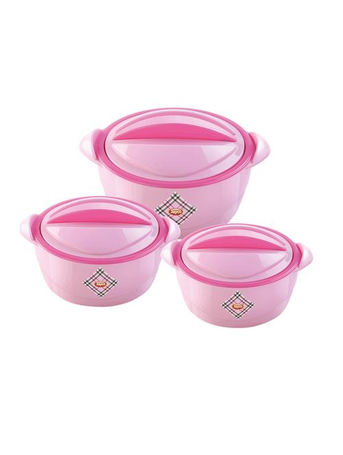 jayco platina insulated casserole set of 3, pink (1000,2000,3500) - 15853098 - Very Small Image - 1
