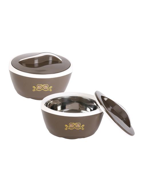 jayco status insulated thermoware casserole; 2-piece; 1200 ml each; brown - 15853148 - Very Small Image - 1