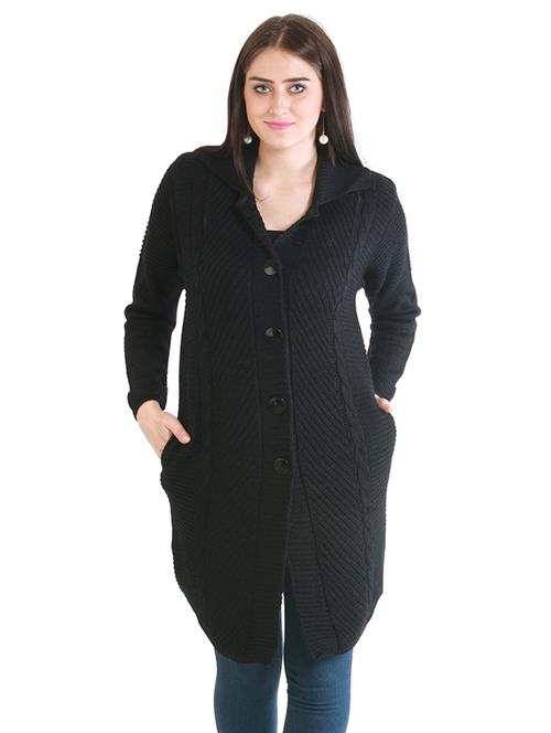 asymmetric hem woolen cardigan - 15854528 - Very Small Image - 1