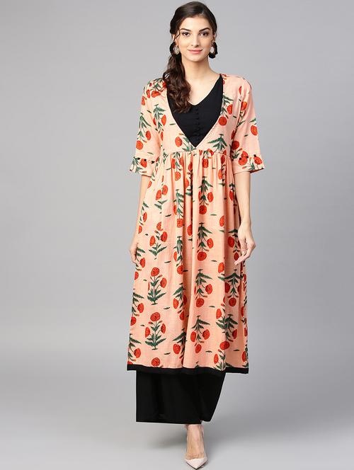 flared printed kurta - 15855212 - Very Small Image - 1
