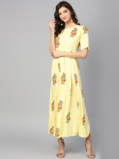 printed a-line kurta - 15855228 - Very Small Image - 1