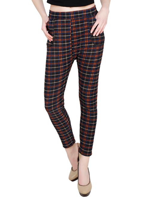 high waist checkered jegging - 15855283 - Very Small Image - 1