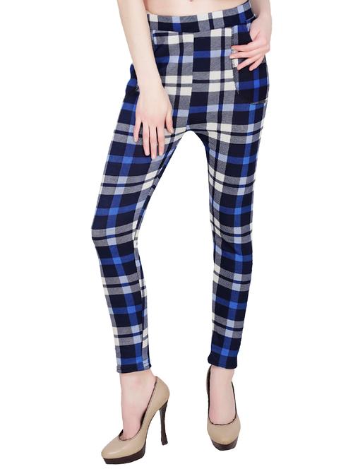 high waist checkered jegging - 15855289 - Very Small Image - 1