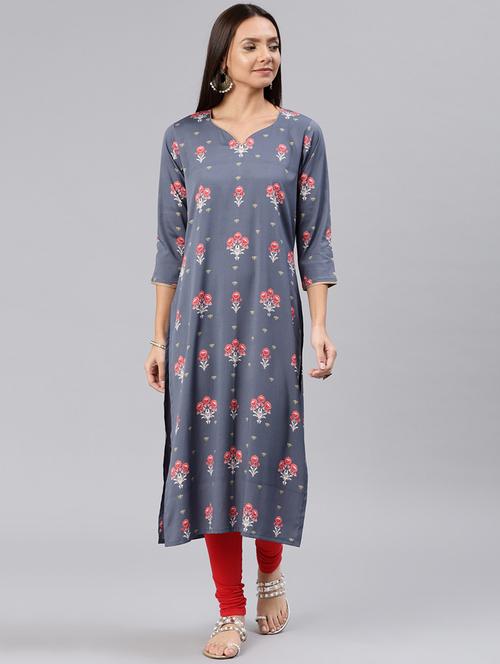 straight printed kurta - 15858899 - Very Small Image - 1