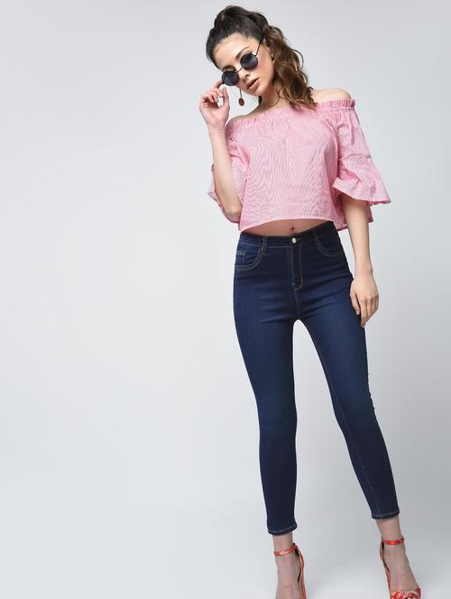 high waist stone washed jeans - 15859301 - Very Small Image - 1