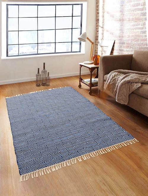romee cotton dhurrie - 48" x 72", blue - 15860332 - Very Small Image - 1