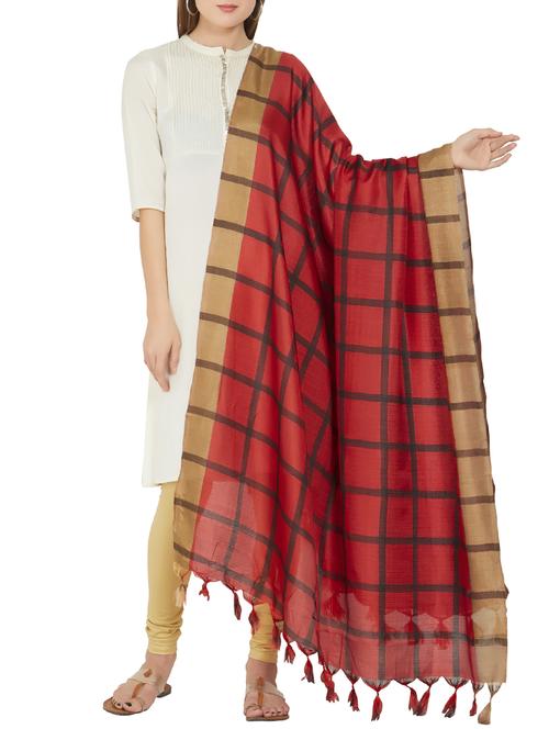 checkered printed dupatta - 15860816 - Very Small Image - 1
