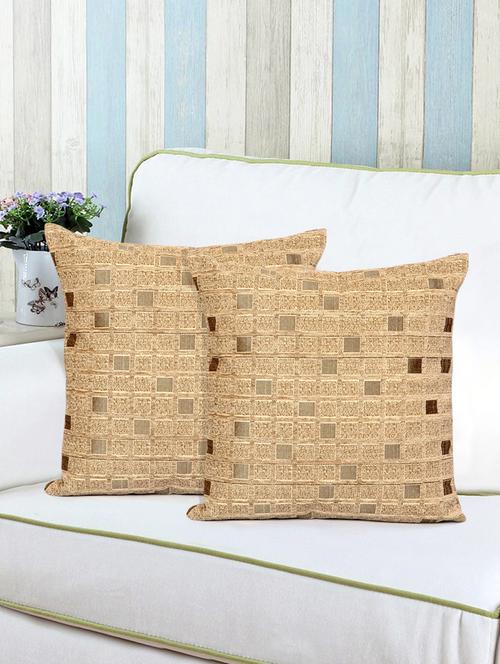 saral home soft viscose chenille cushion cover (set of 2 pc, 40x40 cm) - 15862042 - Very Small Image - 1