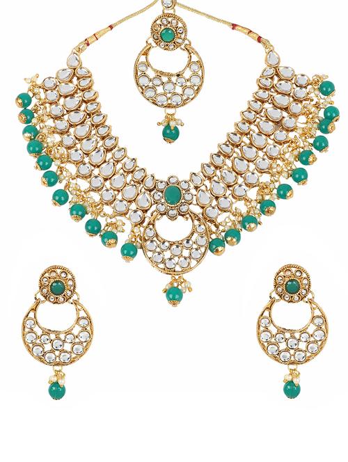 green brass choker necklace - 15863262 - Very Small Image - 1