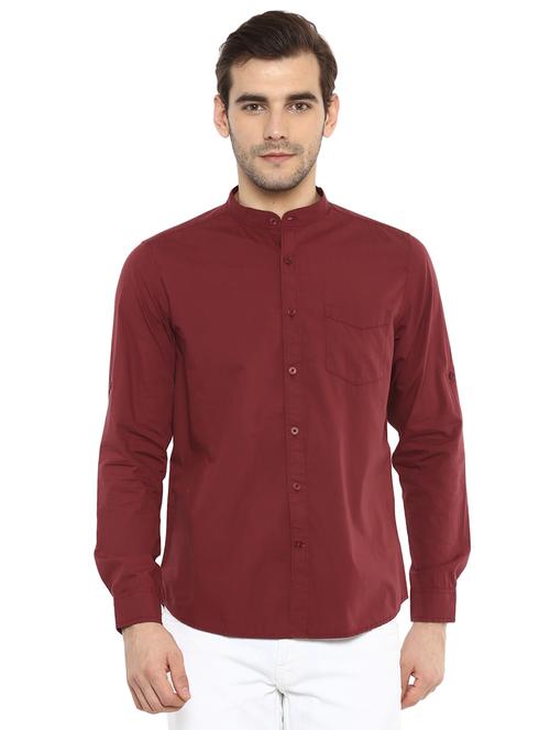 red solid casual shirt - 15864211 - Very Small Image - 1