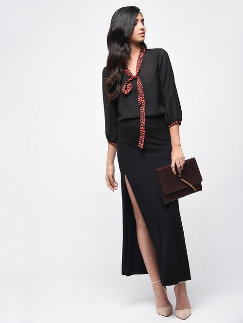 tie knot high low tunic - 15864356 - Very Small Image - 1