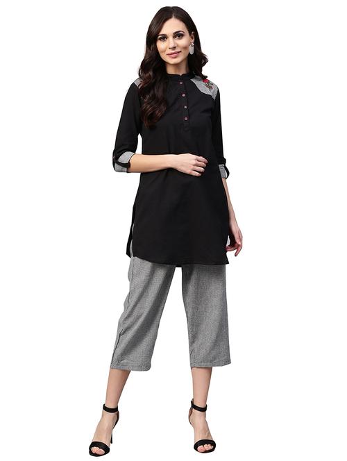 patch work kurta with pant set - 15864748 - Very Small Image - 1