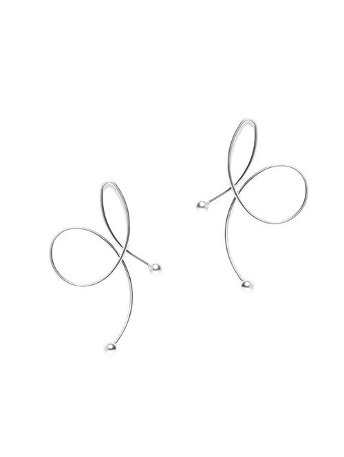 grey metal drop earring - 15865769 - Very Small Image - 1